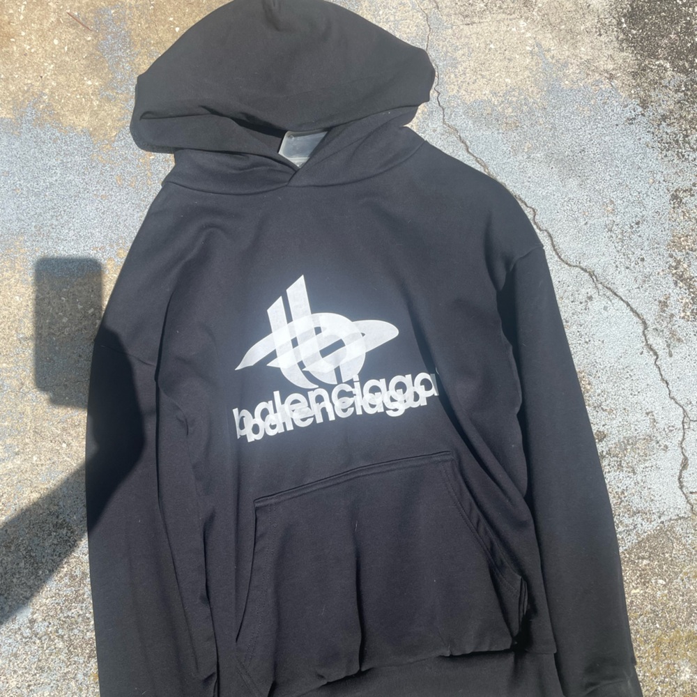 Balenciaga Unisex Black logo Hoodie